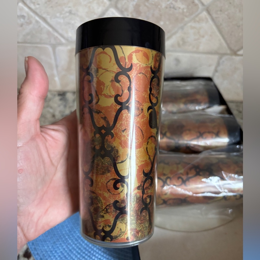 1960's-70's pl
 Therma Serv El Dorado Vintage Tumblers. New Old Stock